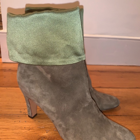 Max Mara Green Suede Boots size 38 1/2 - Picture 3 of 9
